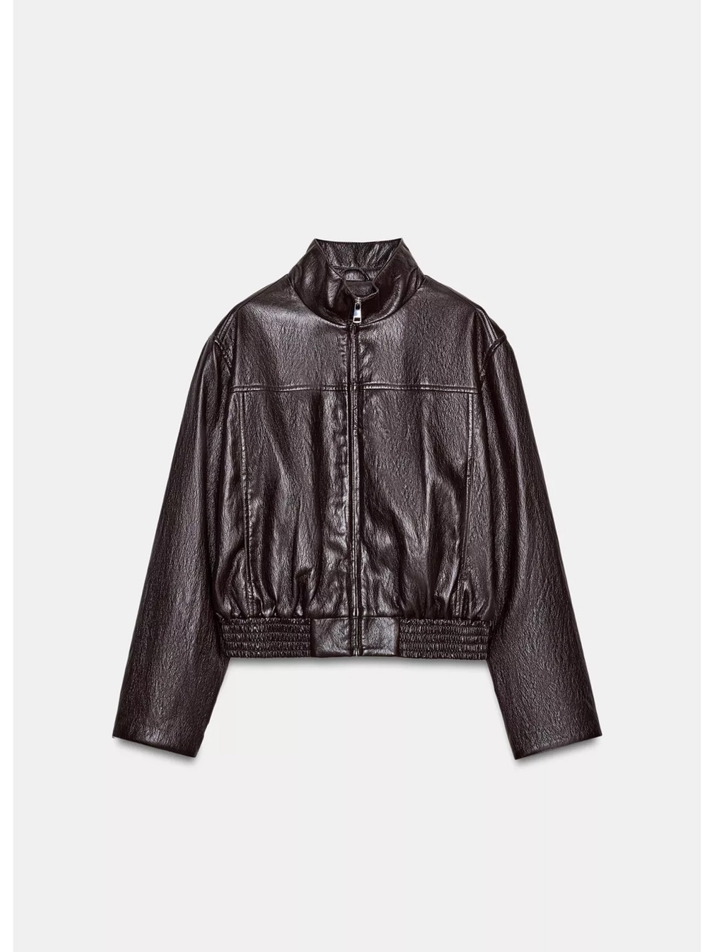 ✨SALE✨ ZARA FAUX LEATHER CROPPED BOMBER JACKET ✨SALE✨ - Picture 9 of 13